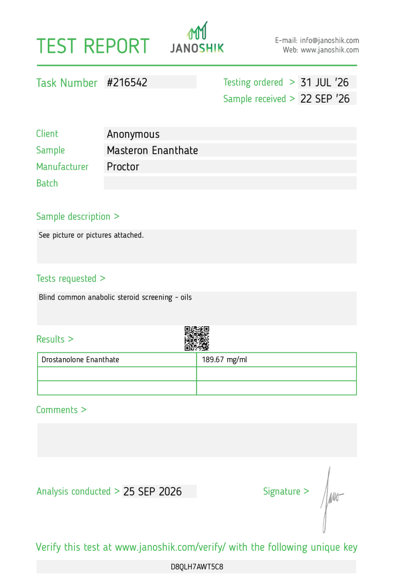 Proctor Masteron Enanthate