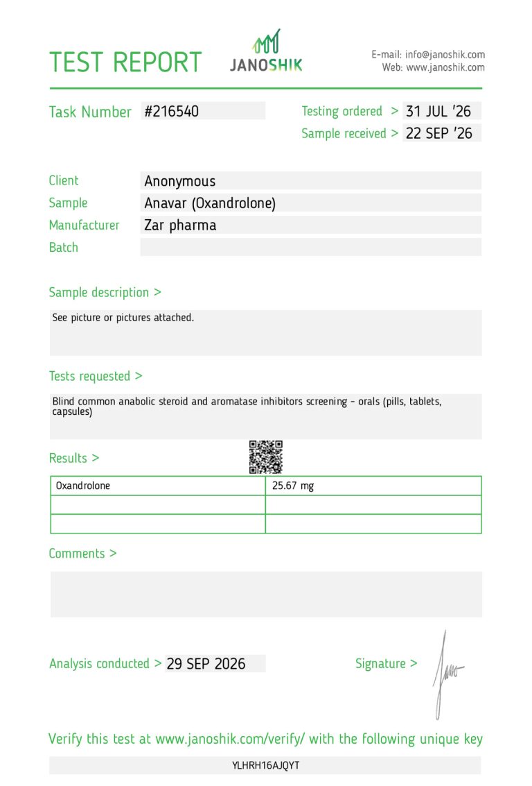 Zar Pharma Anavar