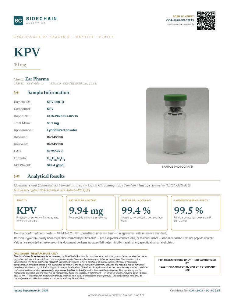 Zar Pharma KPV