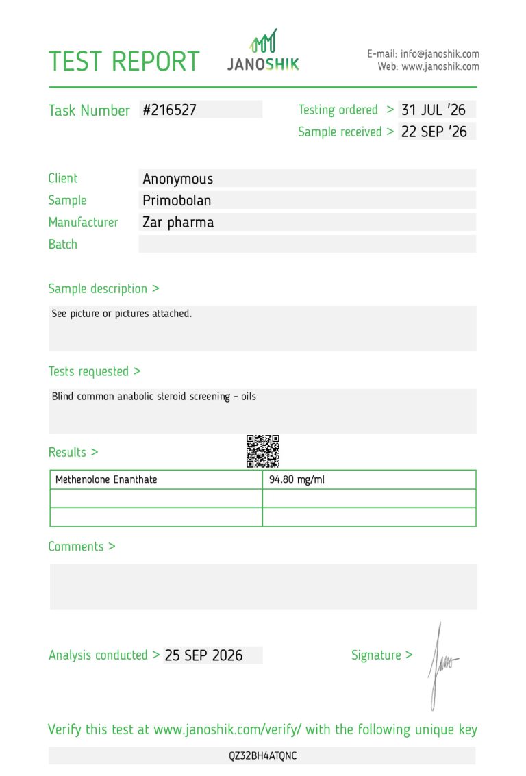 Zar Pharma Primobolan