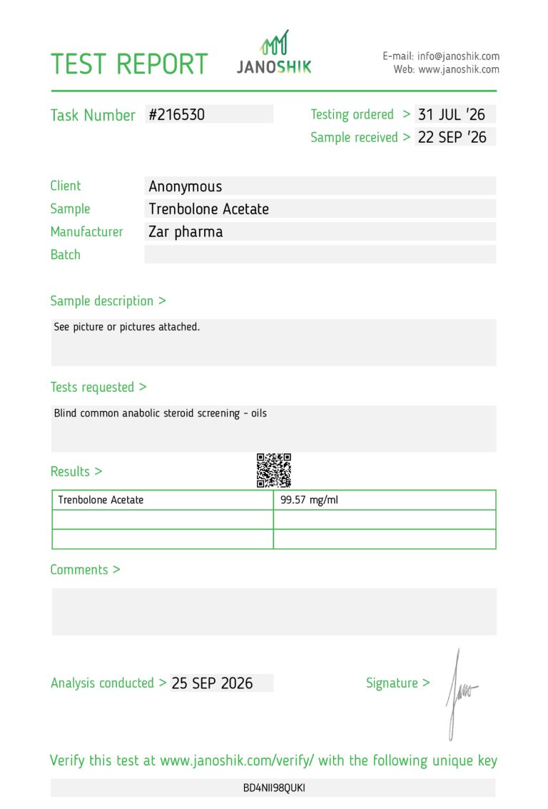 Zar Pharma Trenbolone Acetate